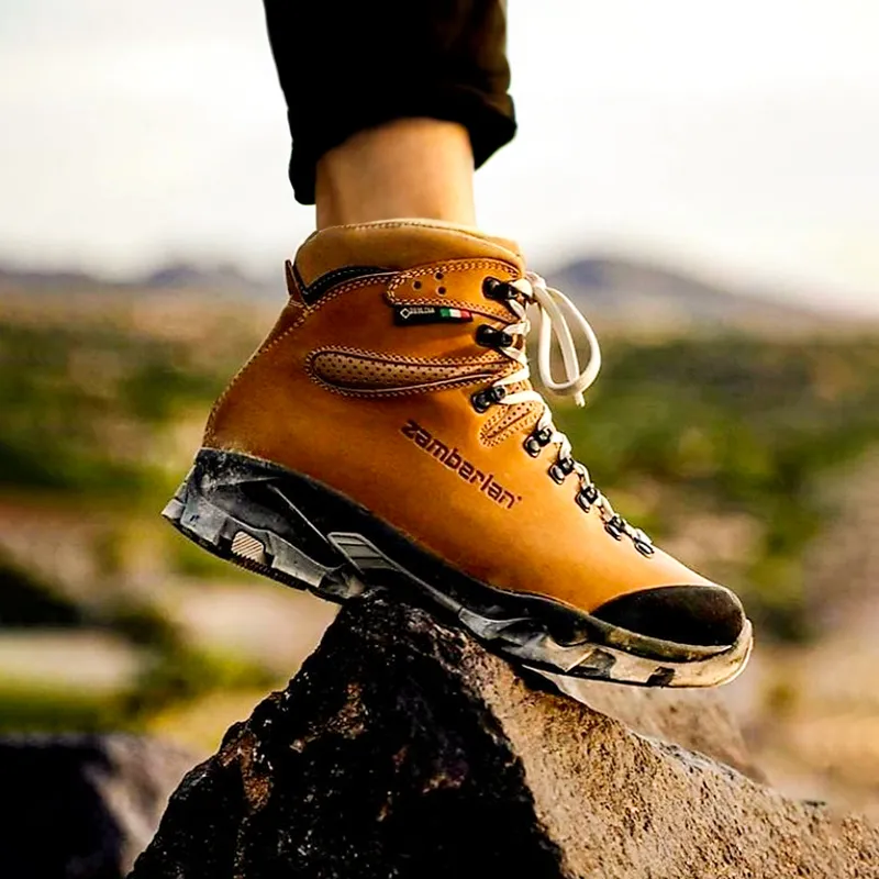 Zambella Cushioned Slip-Resistant Waterproof And Breathable Support Mid-Top Trekking Shoes Women's Camel-3