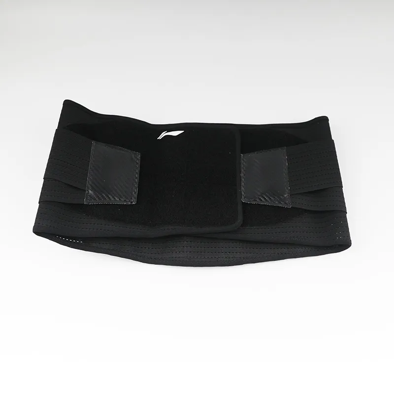 LiNing Back Support Braces Breathable Protective Compression Slip Resistant Black Polyester-4