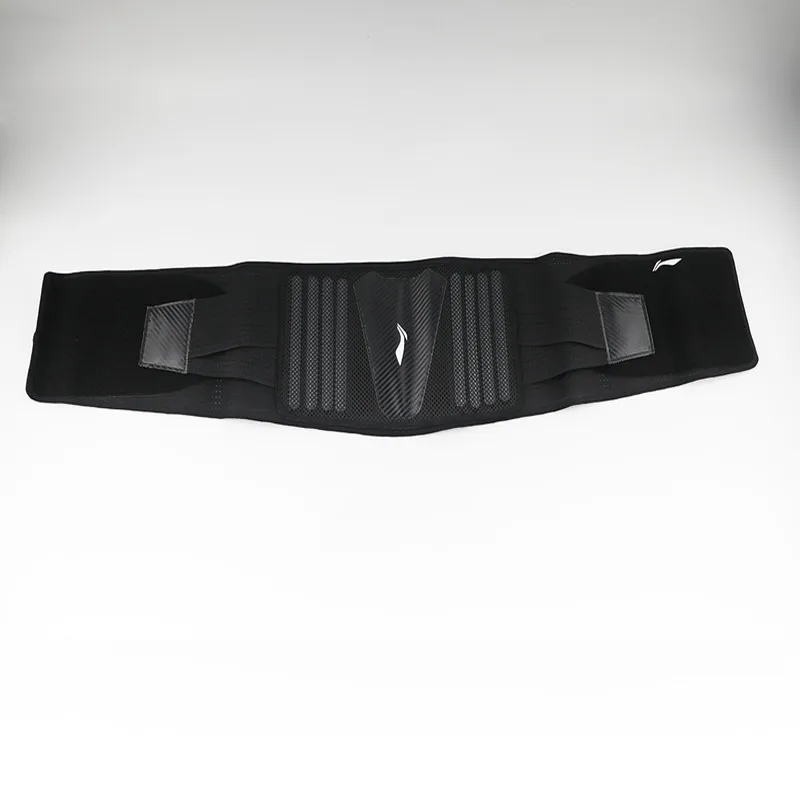LiNing Back Support Braces Breathable Protective Compression Slip Resistant Black Polyester-1