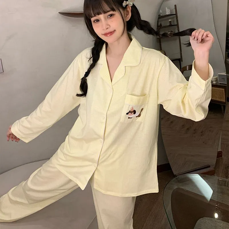 OEING Pajama Set Women's Yellow-5