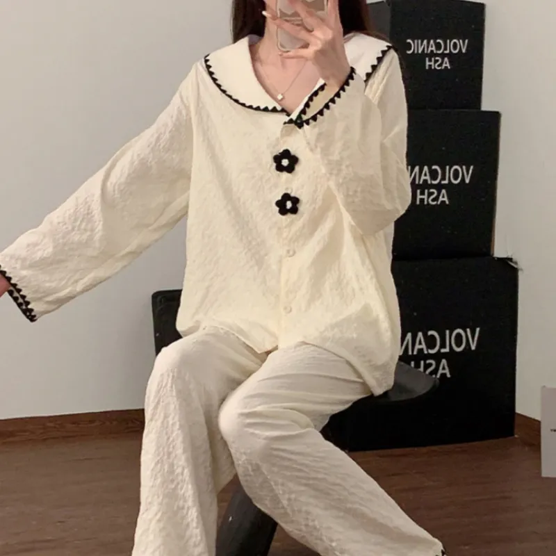 OEING Pajama Set Women's Gift Box Set White-2