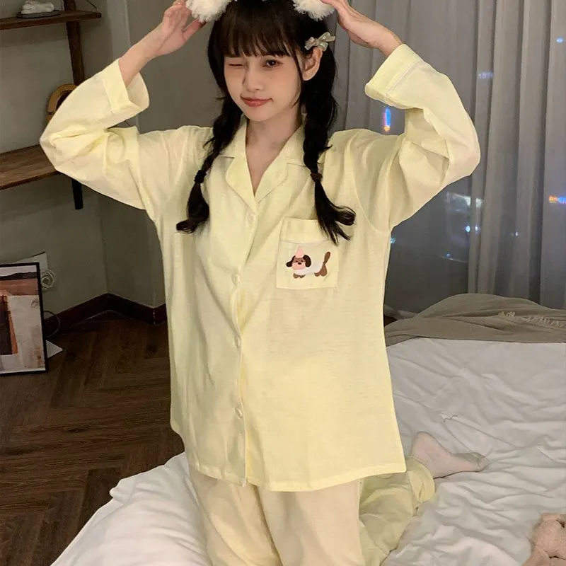 OEING Pajama Set Women's Yellow-4