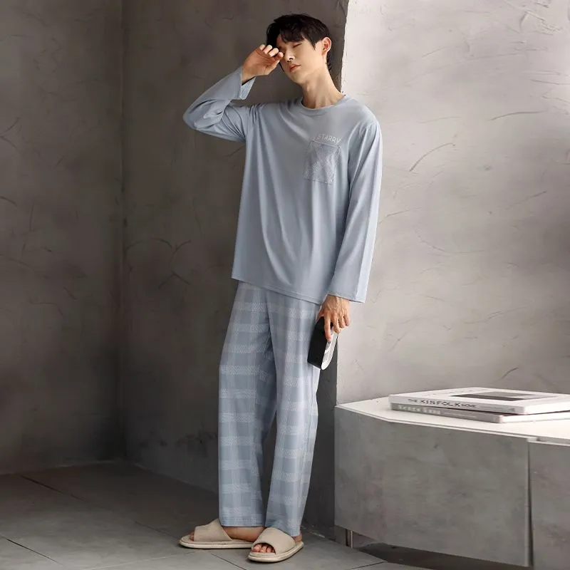 OEING Men Pajama Sets-5