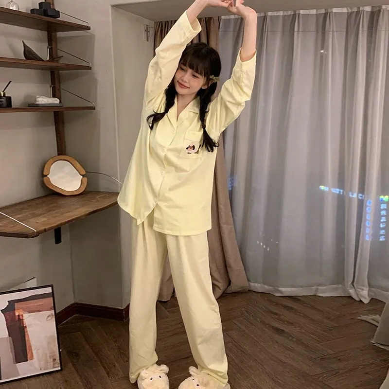 OEING Pajama Set Women's Yellow-2