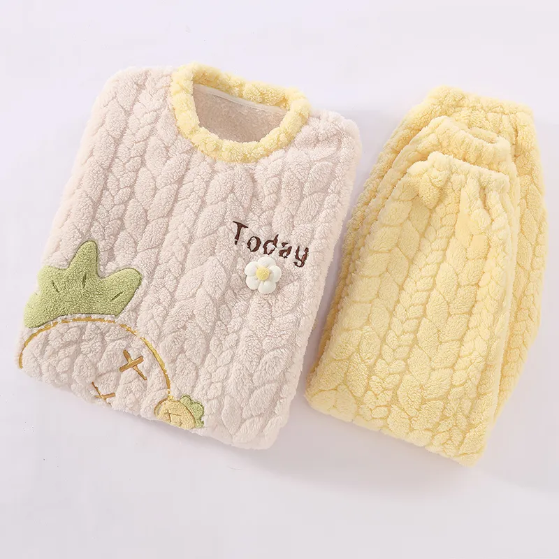 OEING Pajama Set Women's Yellow-4