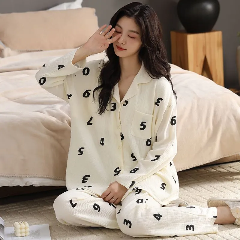 OEING Pajama Set Women's Milk White-3