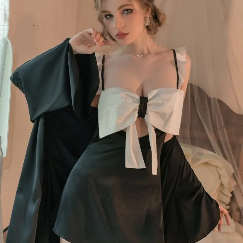 OEING Nightgown Women's Gift Box Set Black-2