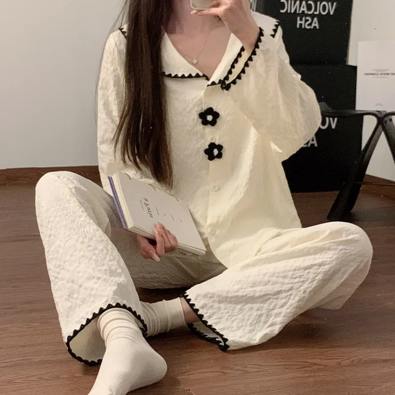 OEING Pajama Set Women's Gift Box Set White-4