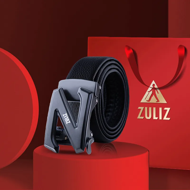 ZULIZ Fashion Business Pants Belt Men's Width 3.5cm-1