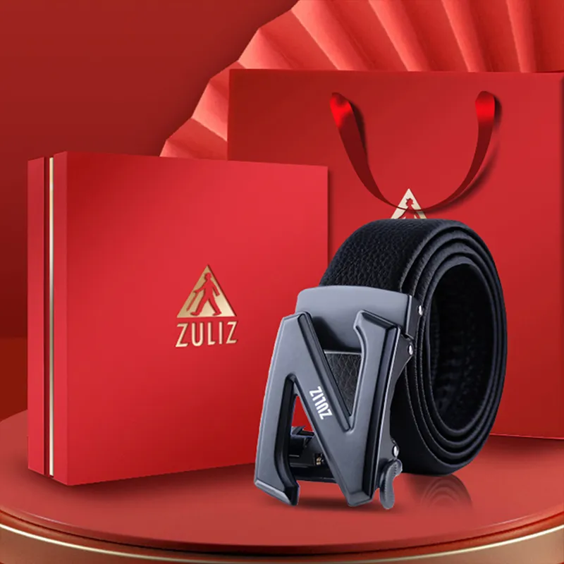ZULIZ Fashion Business Pants Belt Men's Width 3.5cm-2