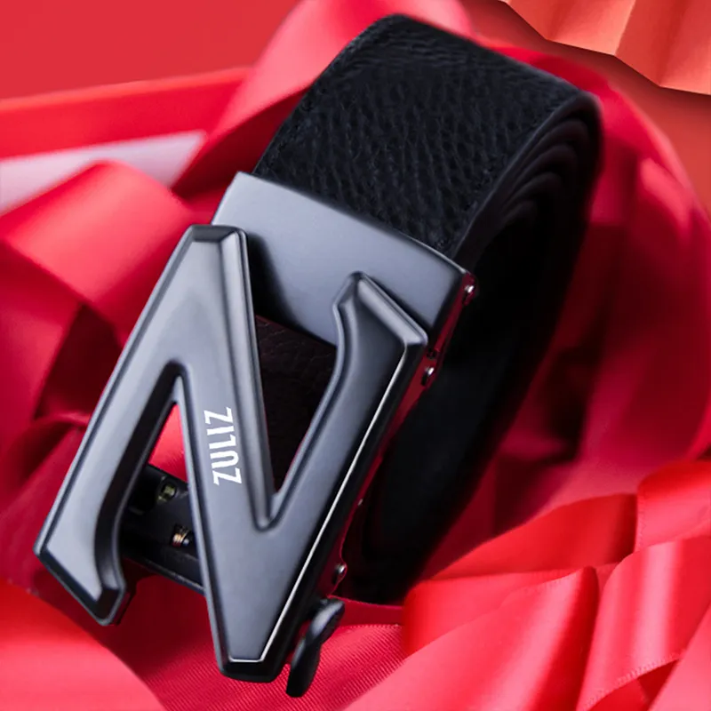 ZULIZ Fashion Business Pants Belt Men's Width 3.5cm-3