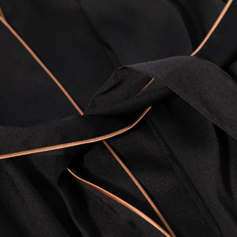 Fandecie Sleep Robe Women's Black-2