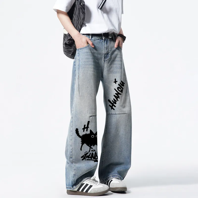 HUANQIU Jeans Unisex-7
