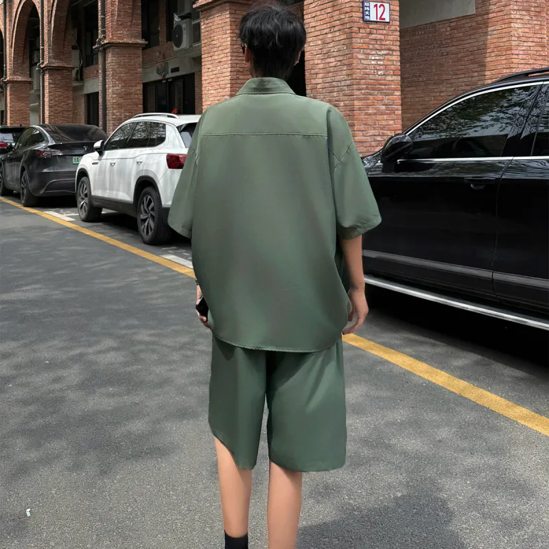 HUANQIU Shirt Matching Set Unisex-14