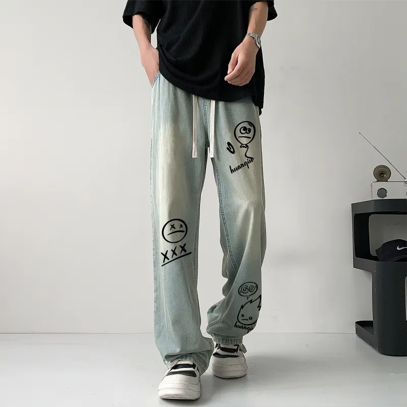 HUANQIU Jeans Unisex-7