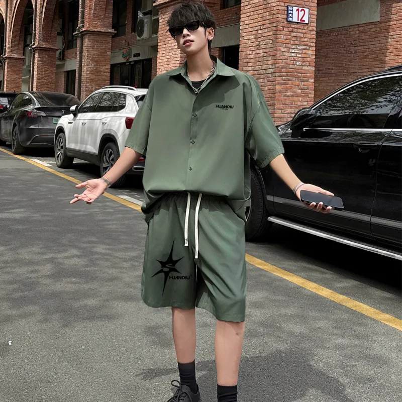 HUANQIU Shirt Matching Set Unisex-13