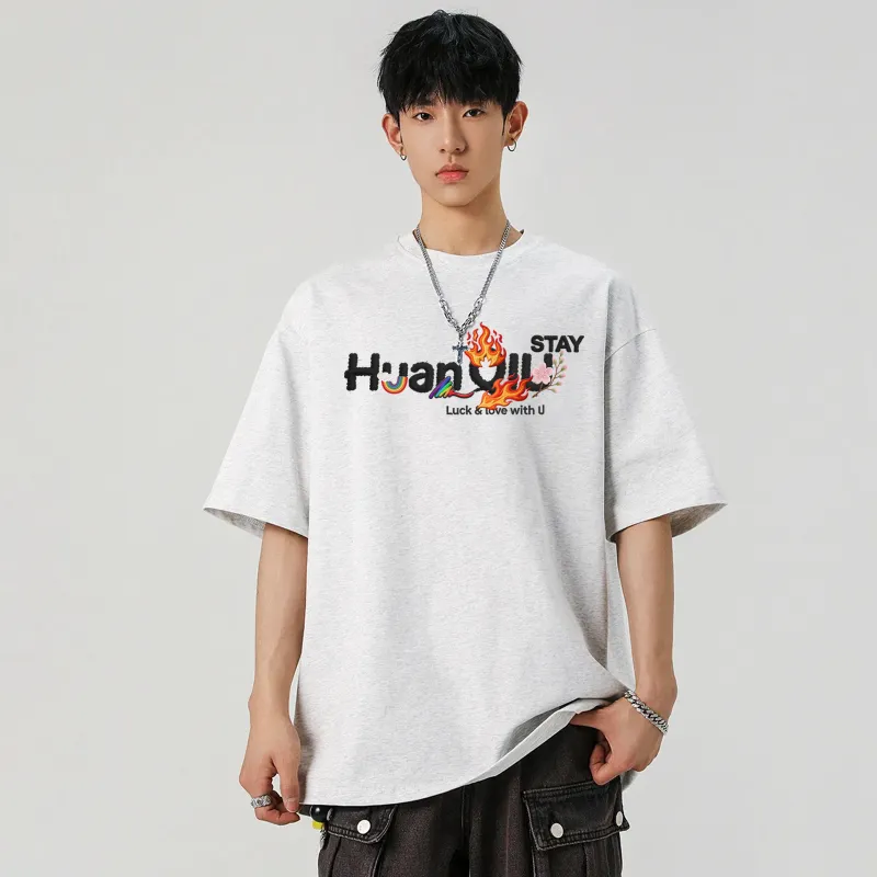 HUANQIU Short Sleeved T Shirts Unisex-12