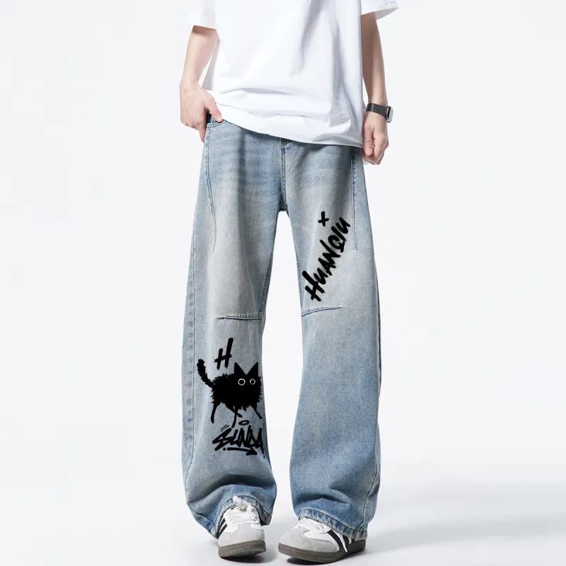 HUANQIU Jeans Unisex-8