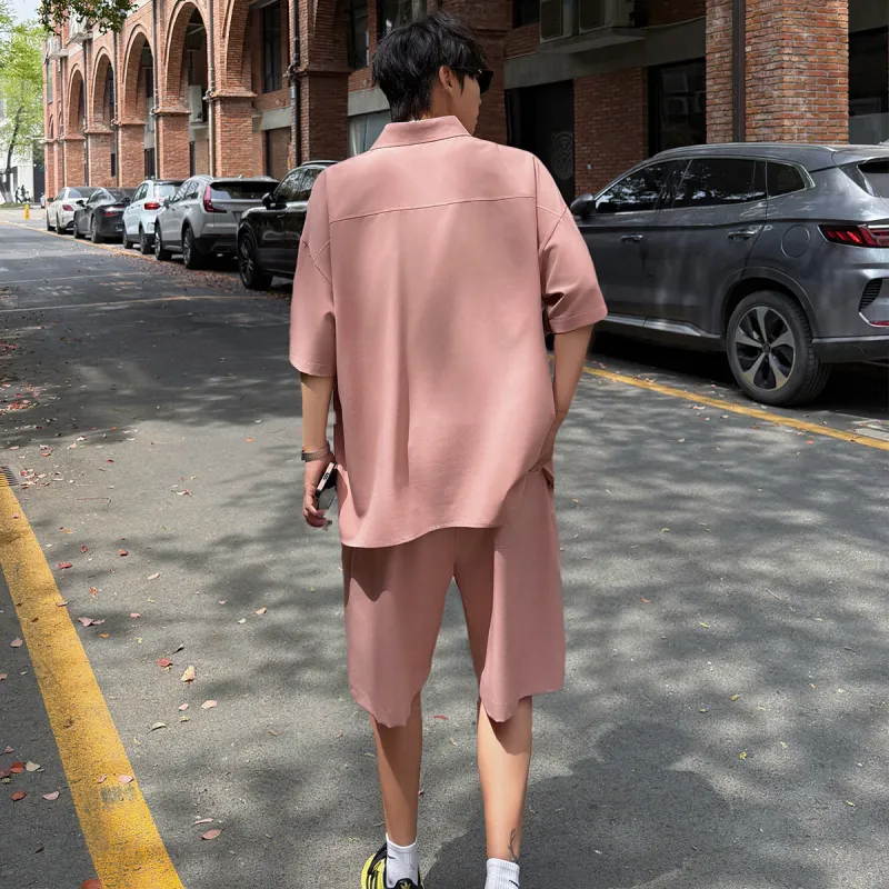 HUANQIU Shirt Matching Set Unisex-9