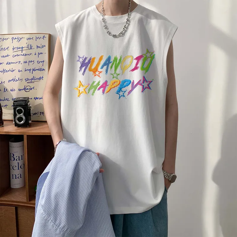 HUANQIU Tank Tops Unisex-7