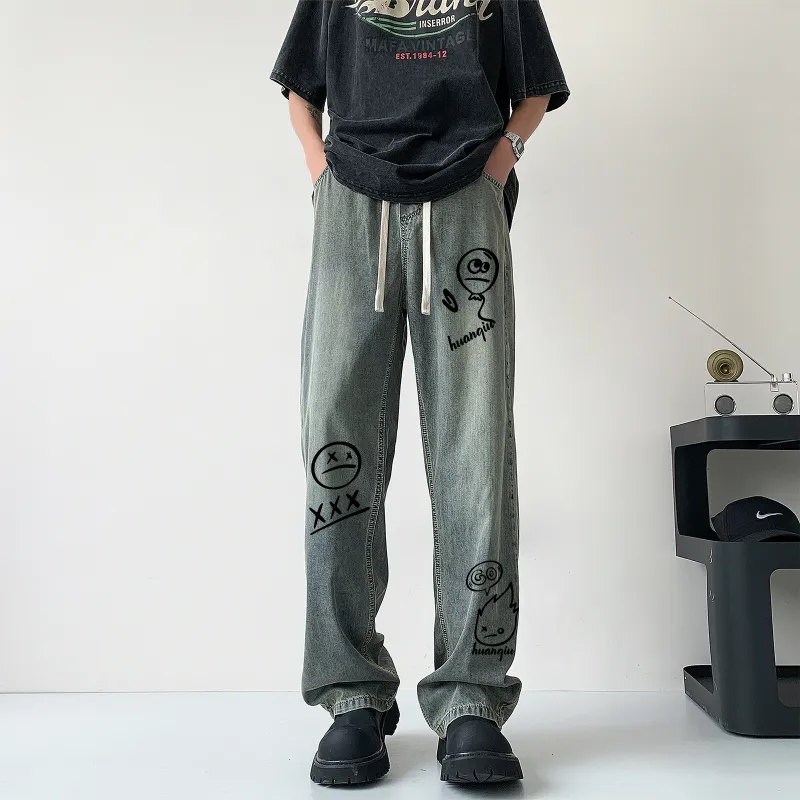 HUANQIU Jeans Unisex-3
