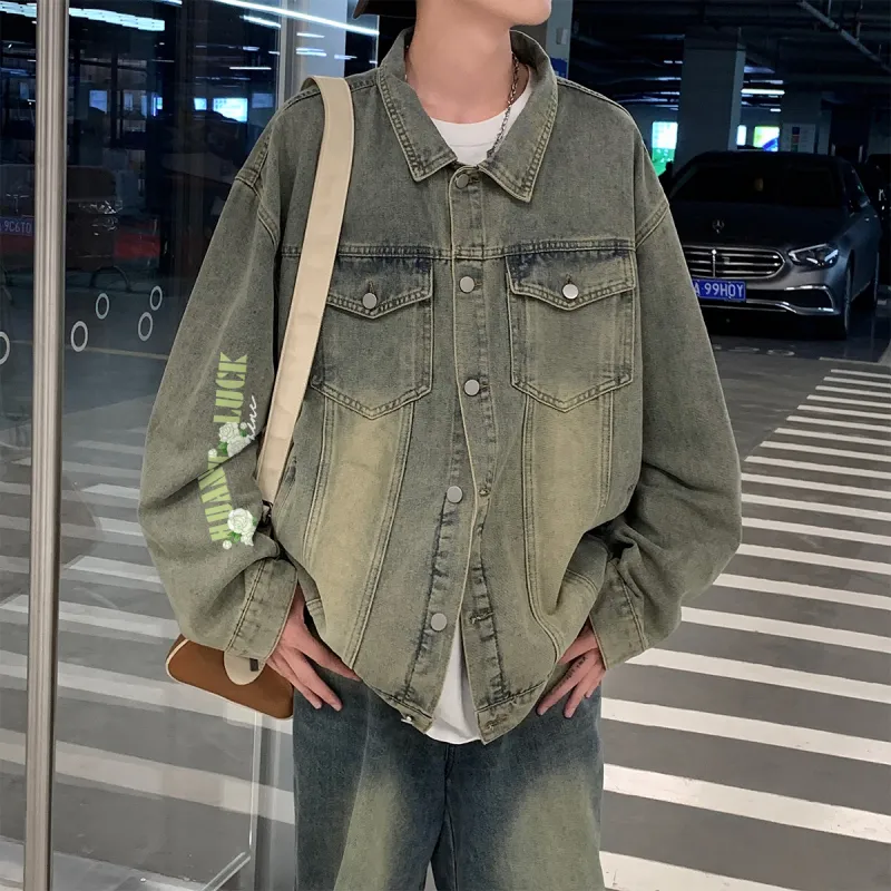 HUANQIU Denim Jackets Unisex-6