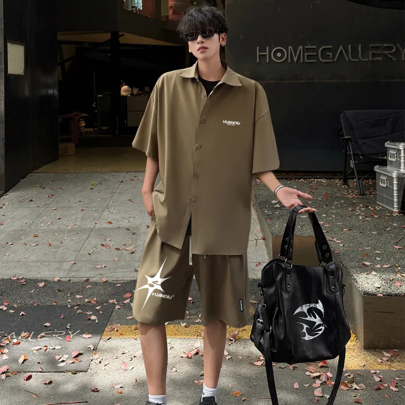 HUANQIU Shirt Matching Set Unisex-17
