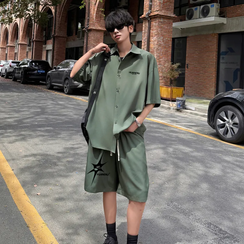 HUANQIU Shirt Matching Set Unisex-12