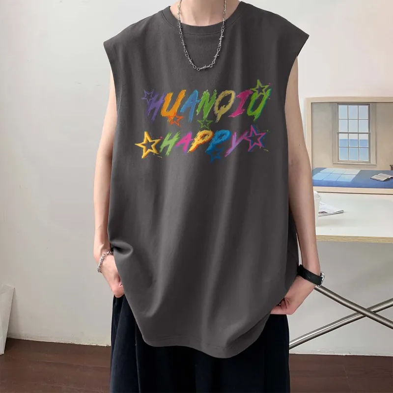 HUANQIU Tank Tops Unisex-12