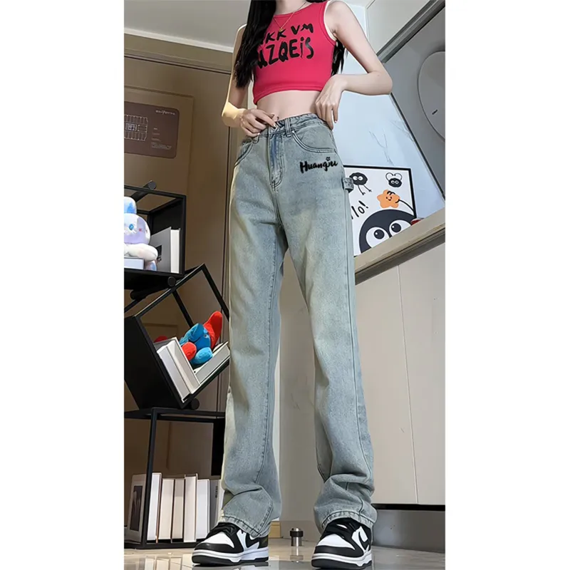 HUANQIU Jeans Unisex-4
