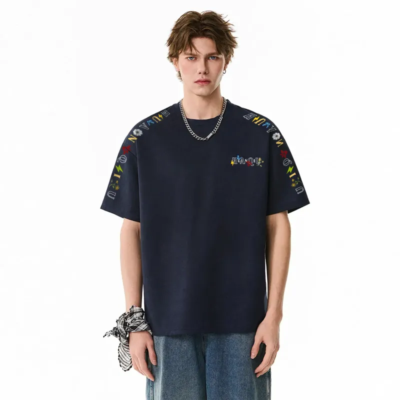 HUANQIU Short Sleeved T Shirts Unisex-12