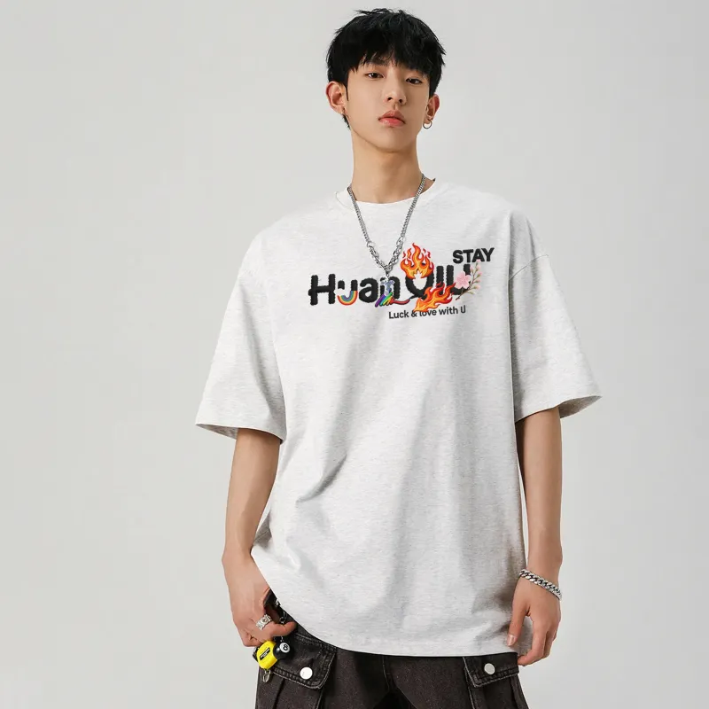 HUANQIU Short Sleeved T Shirts Unisex-11