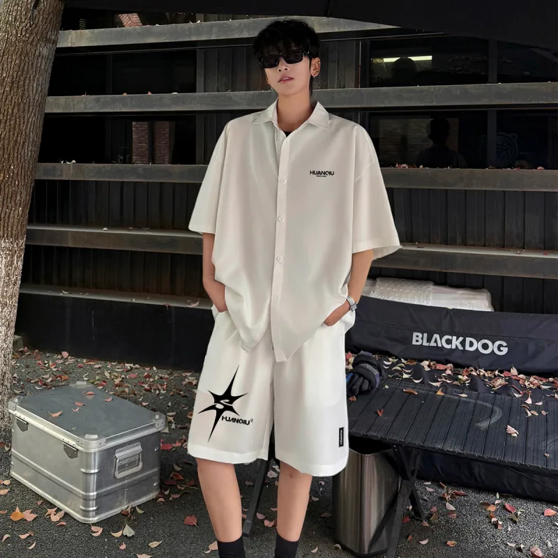 HUANQIU Shirt Matching Set Unisex-28