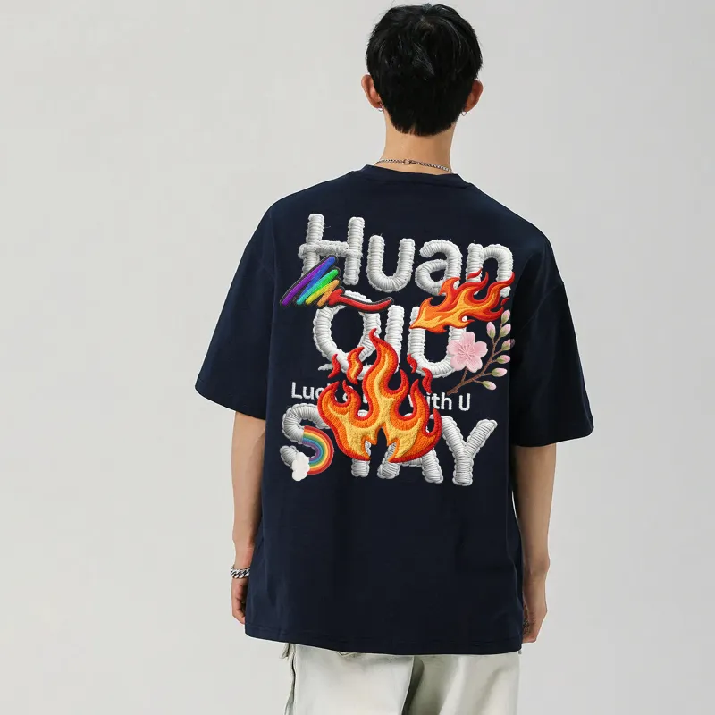 HUANQIU Short Sleeved T Shirts Unisex-18