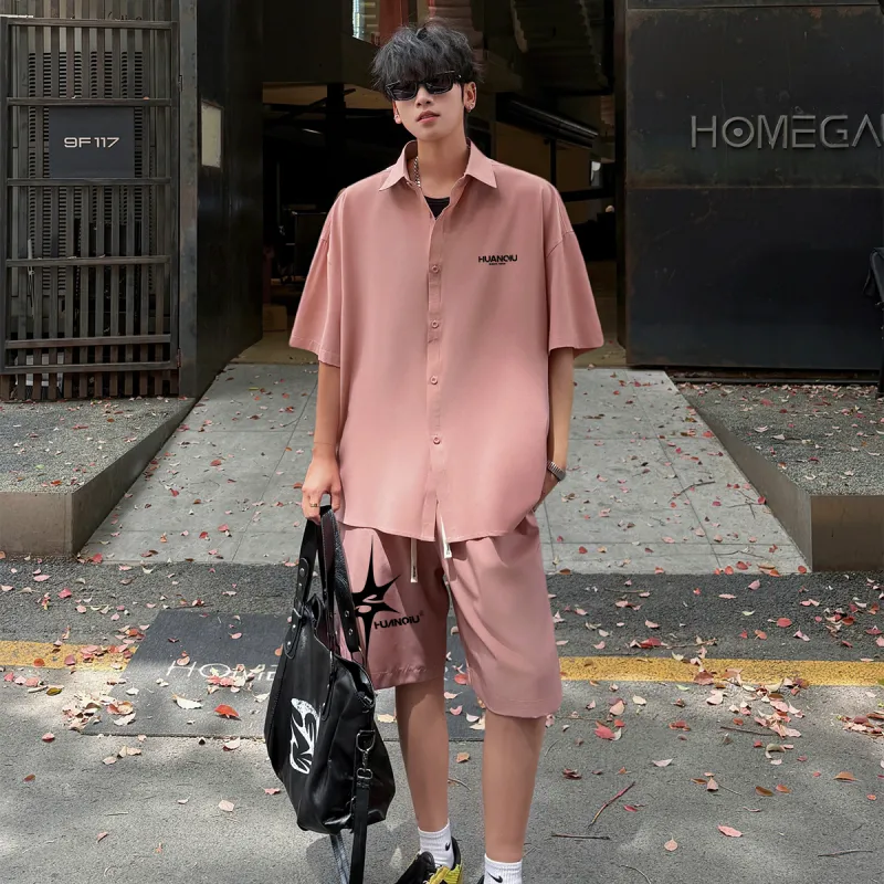 HUANQIU Shirt Matching Set Unisex-7