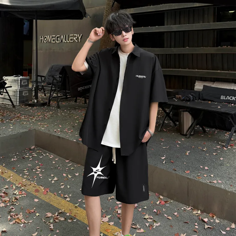 HUANQIU Shirt Matching Set Unisex-23