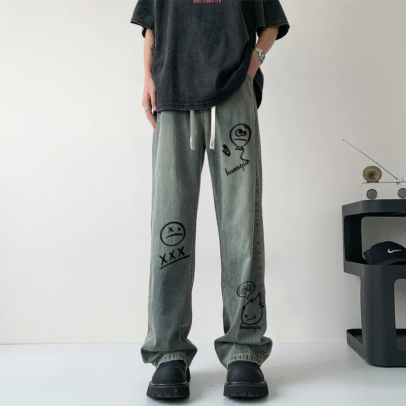 HUANQIU Jeans Unisex-2