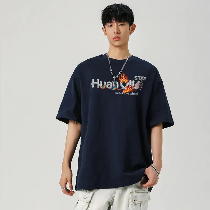 HUANQIU Short Sleeved T Shirts Unisex-16