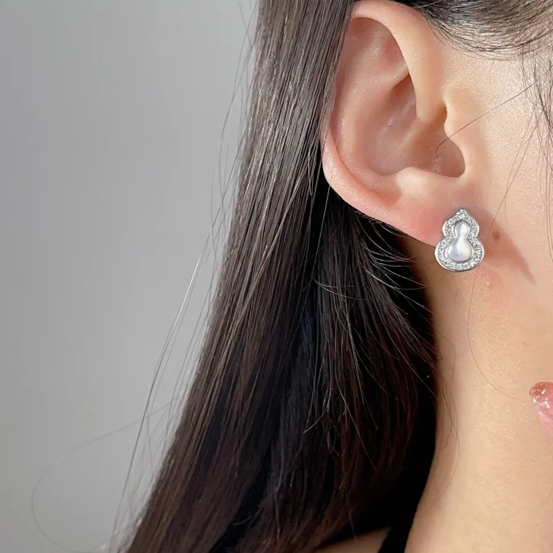 OUBI.YABI 925 Sterling Silver Stud Earrings Women's-2
