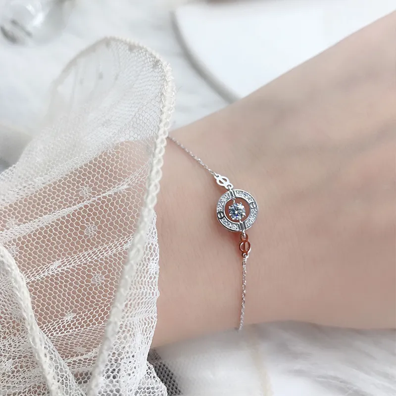 OUBI.YABI 925 Silver Plated White Gold Bracelets Women's-1
