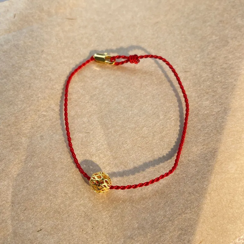 OUBI.YABI Gold Plated Copper Cobalt Gold Red String Bracelets Women's-1