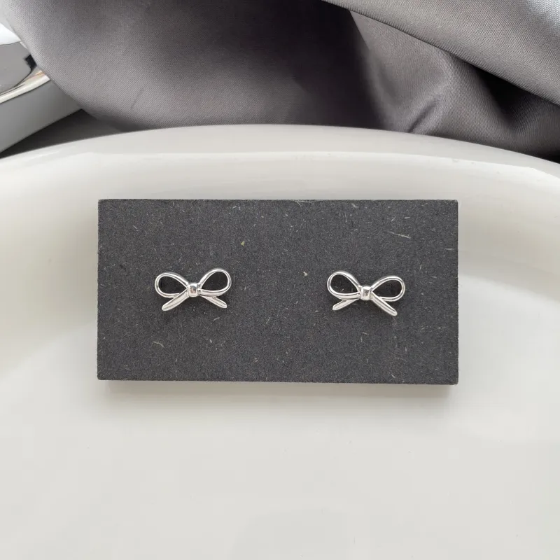 OUBI.YABI 925 Silver Plated White Gold Earlobe Stretching Earrings Studs Women's-2