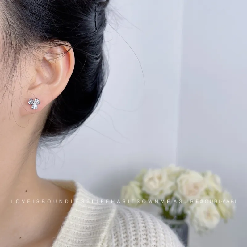 OUBI.YABI 925 Sterling Silver Stud Earrings Women's-2