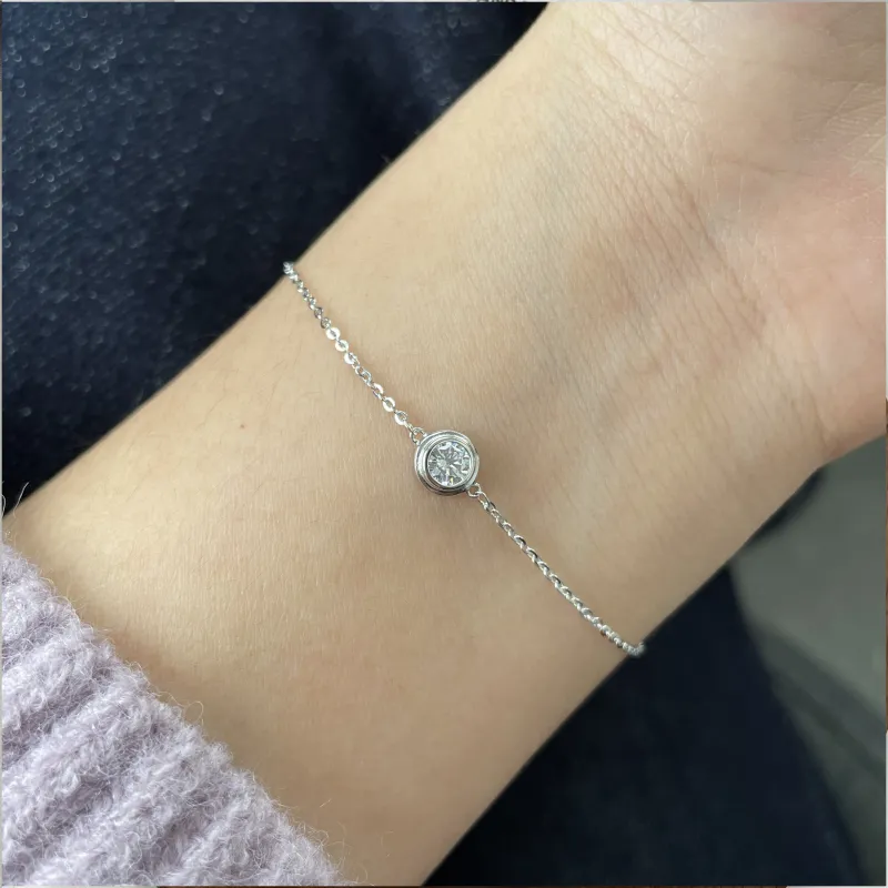 OUBI.YABI 925 Silver Plated White Gold Bracelets Women's-2