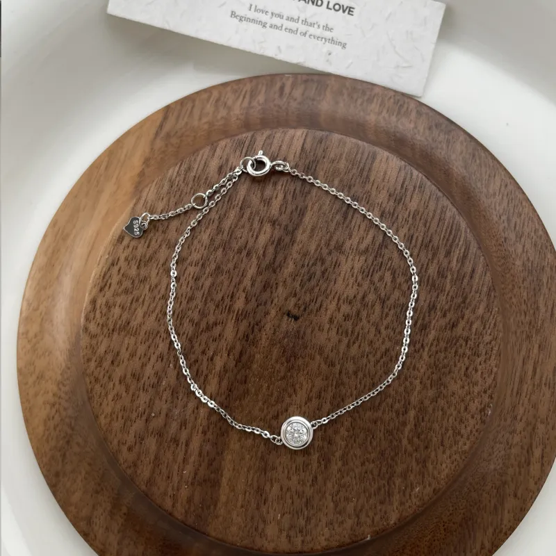 OUBI.YABI 925 Silver Plated White Gold Bracelets Women's-1