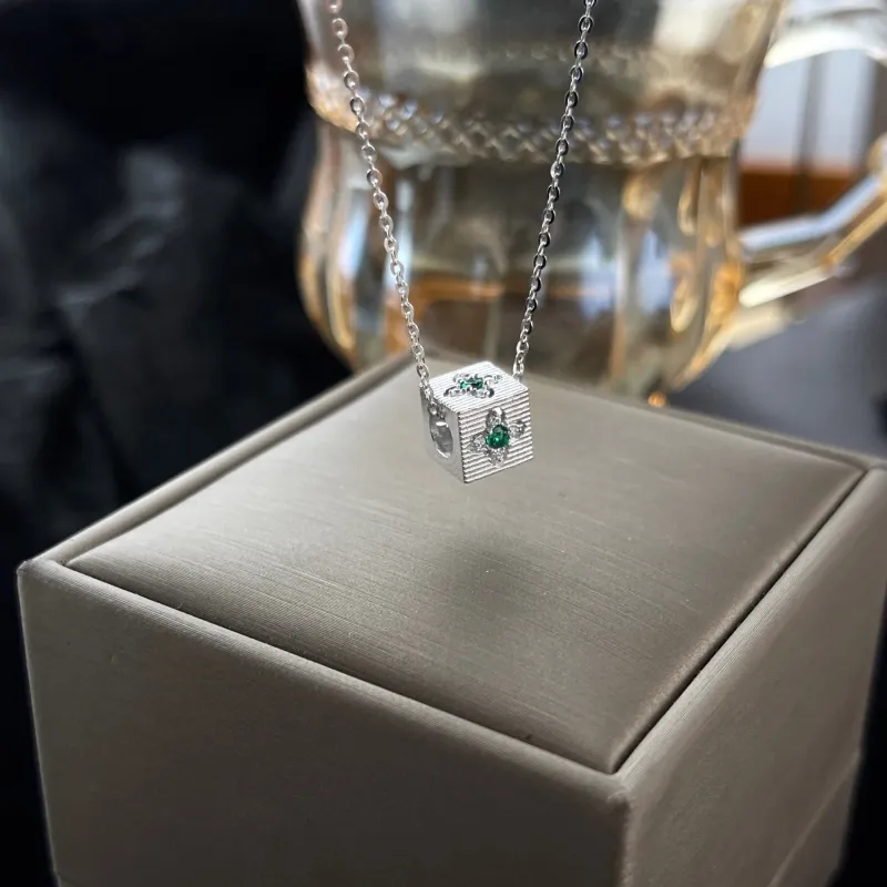 OUBI.YABI 925 Silver Plated White Gold Necklaces Women's-1