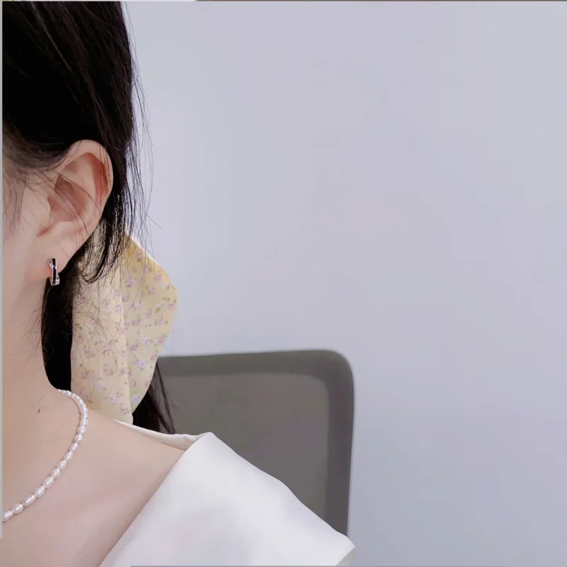 OUBI.YABI White Gold Plated Copper Earrings Unisex-2