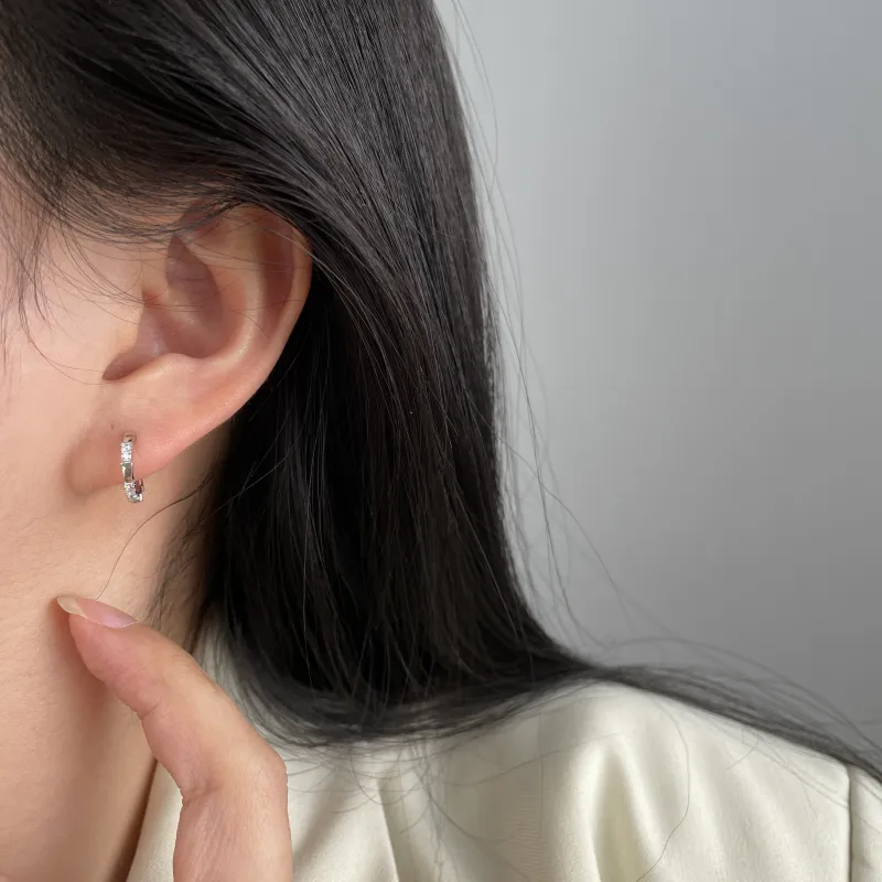 OUBI.YABI Zircon Earrings Unisex-2