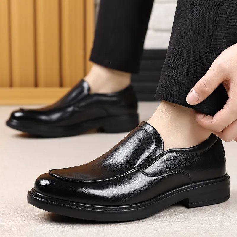 Shanpijiang Men's Casual Shoes Men Low Top Black/Tea Brown-1