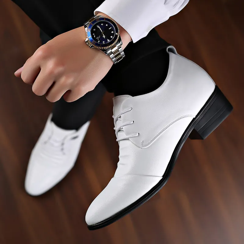 Shanpijiang Dress Shoes Men Low Top Black/White-9